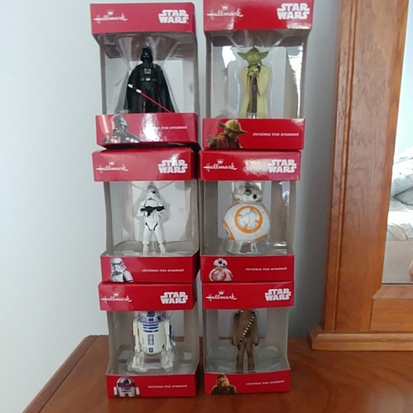 Set of 6 STAR WARS CHRISTMAS ORNAMENTS - Picture 1 of 7